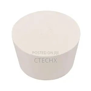 White Solid Tapered Rubber Stopper for Lab Tube Size 13
