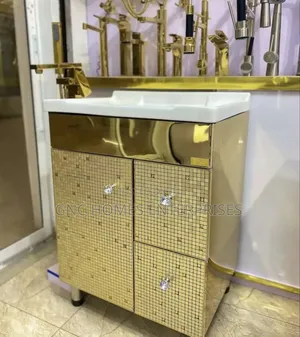 Gold Cabinet Basin
