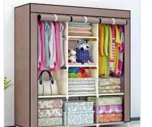 8 Compartments Cloth Storage Wardrobe (Size: 130x45x175)