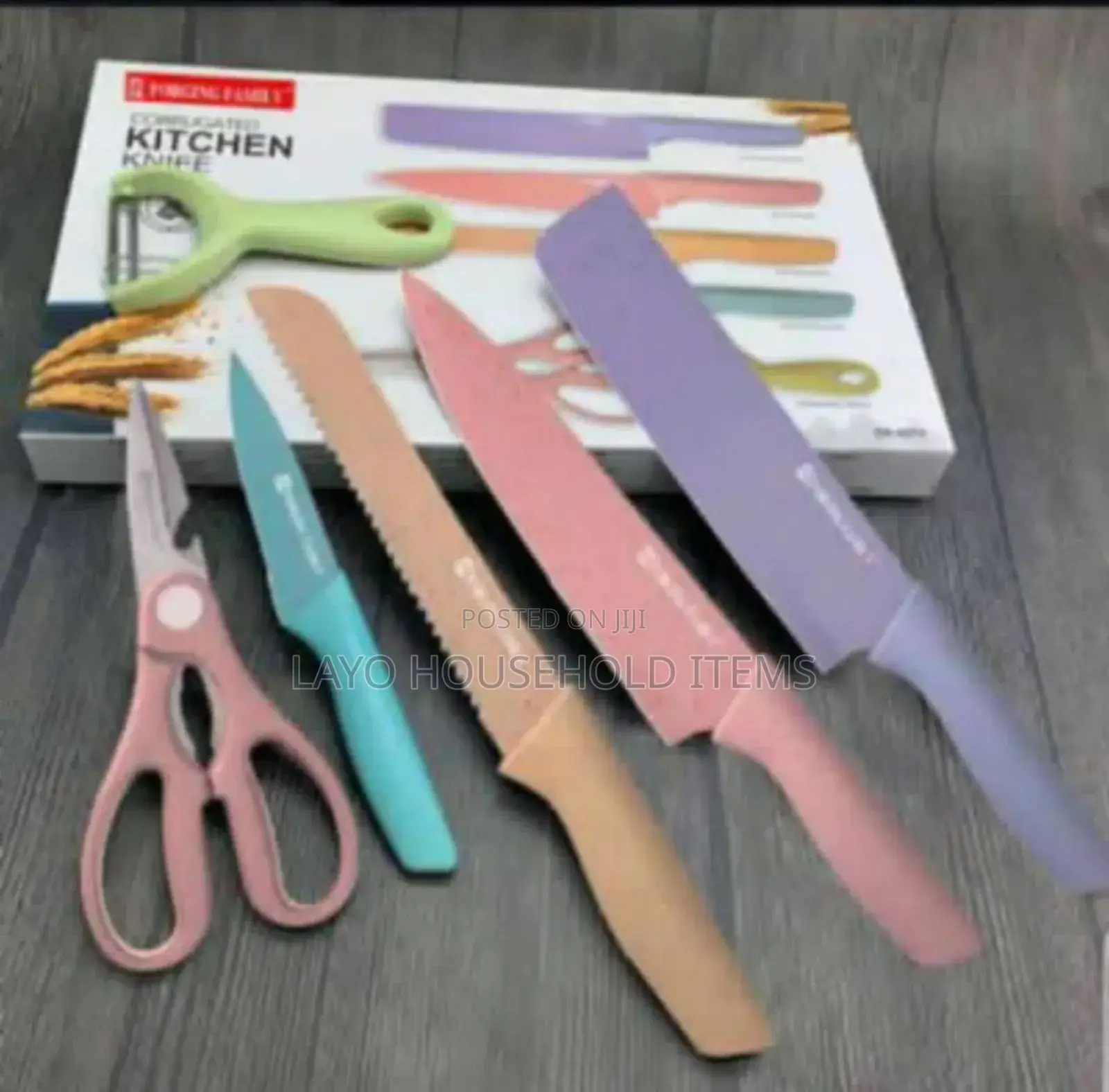 Corrugated Kitchen Knife Set
