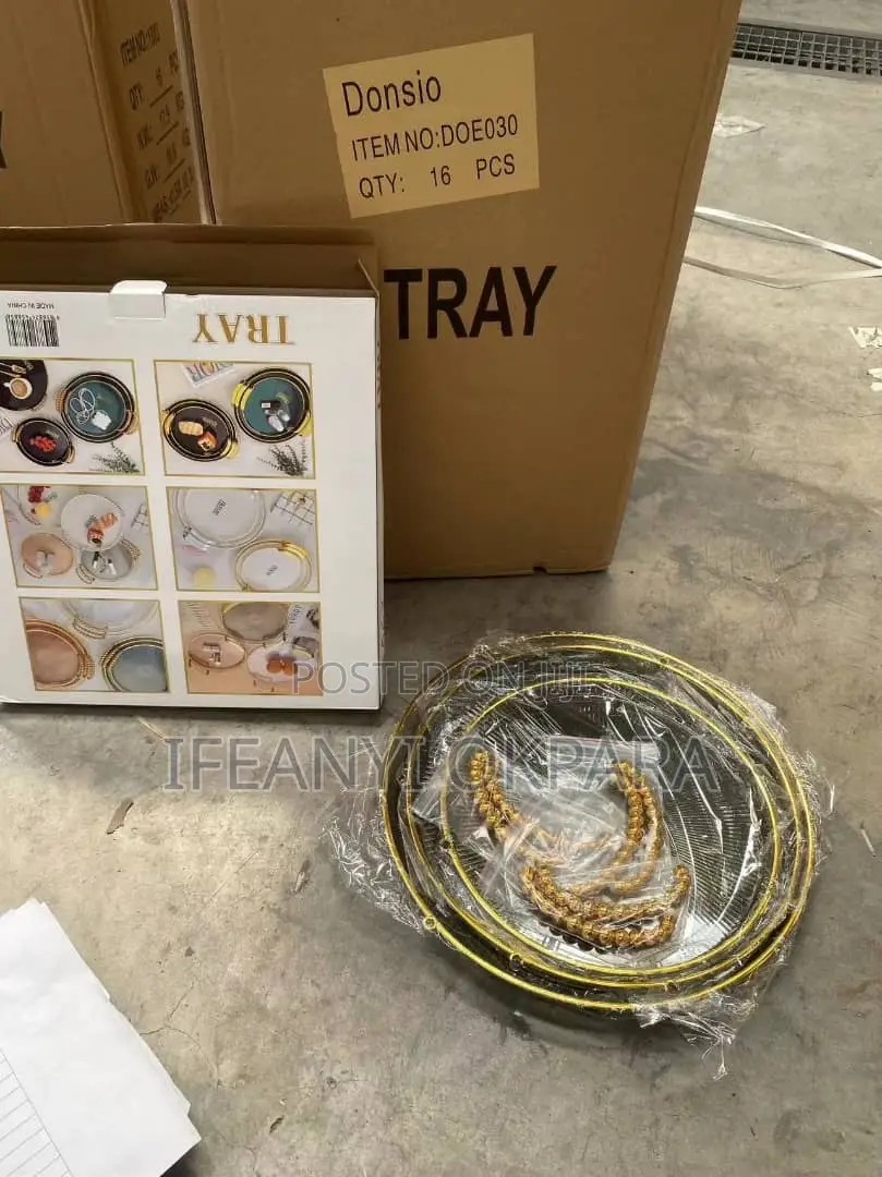 Gold and Silver and Portable Trays Different Designs
