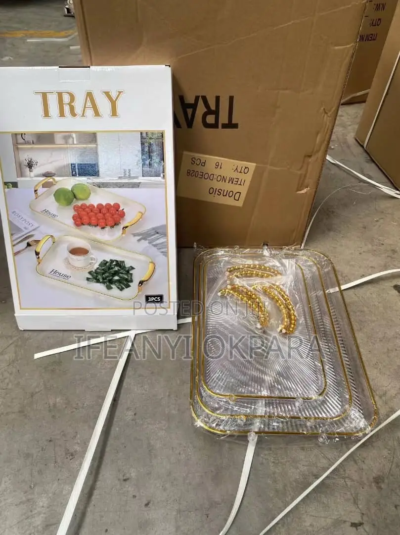 Gold and Silver and Portable Trays Different Designs