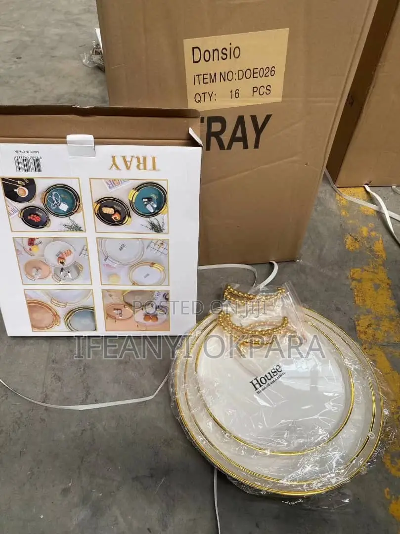 Gold and Silver and Portable Trays Different Designs