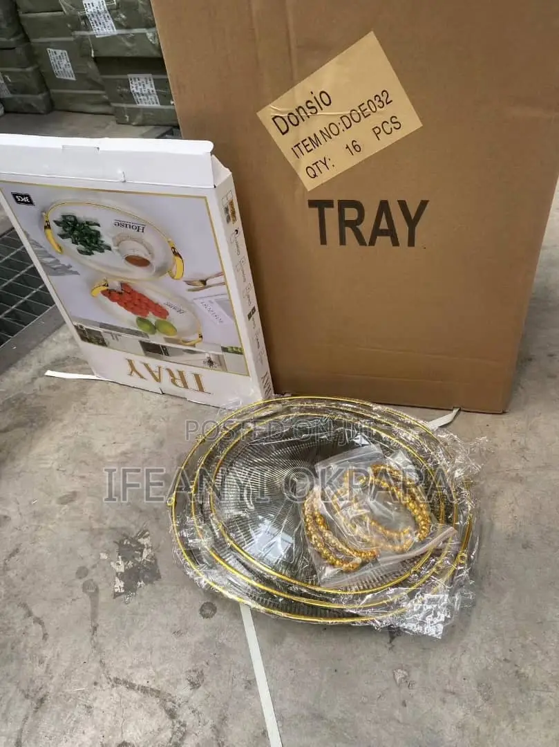 Gold and Silver and Portable Trays Different Designs