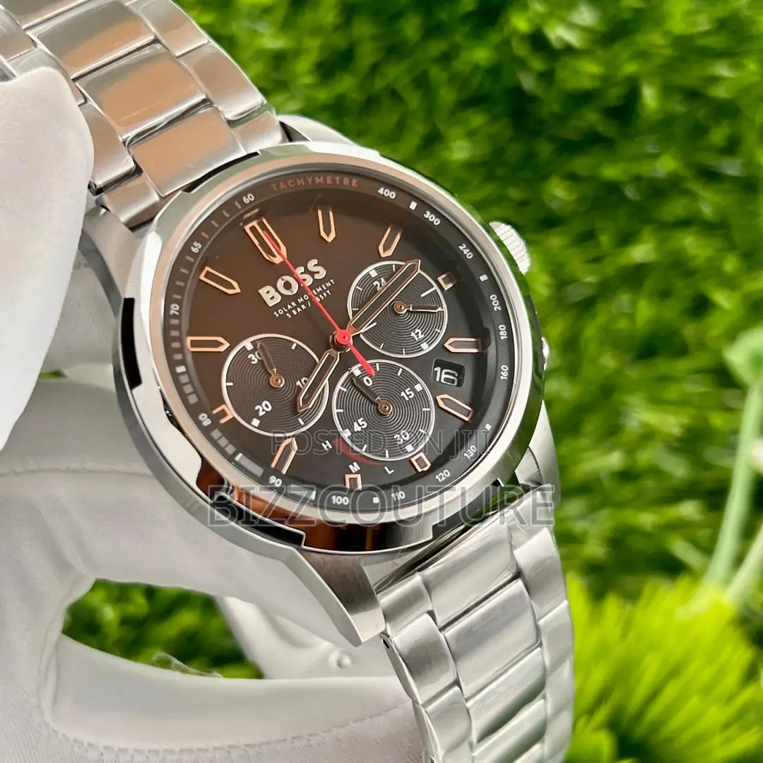 Original Boss Chronograph Silver Chain Watch Is Available