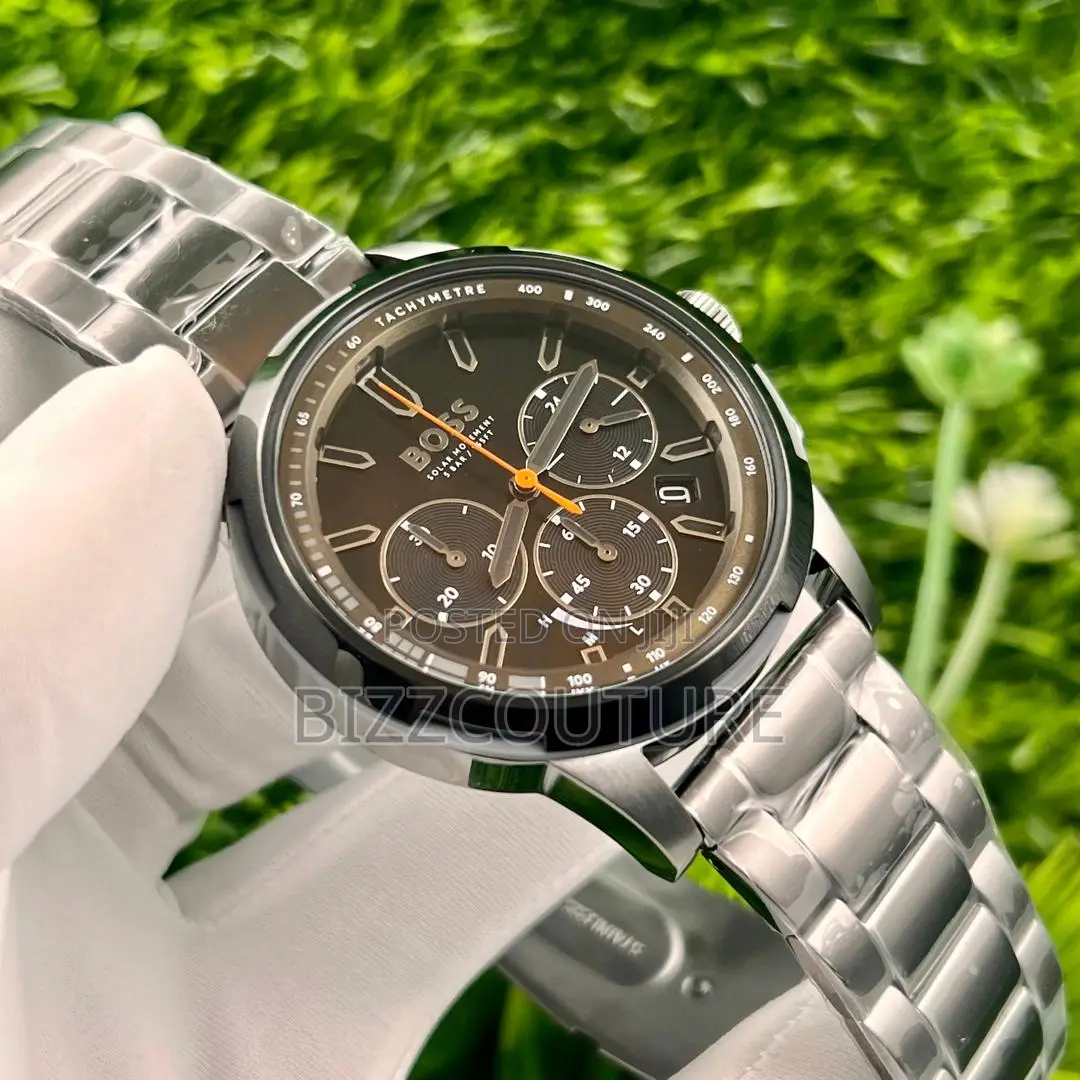Original Boss Chronograph Silver Chain Watch Is Available