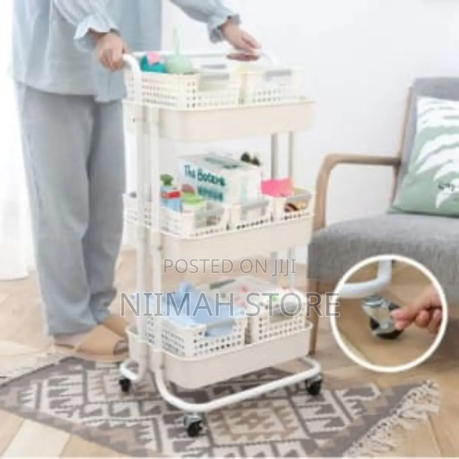 3 Tiers Multi-functional Kitchen Trolley Rack