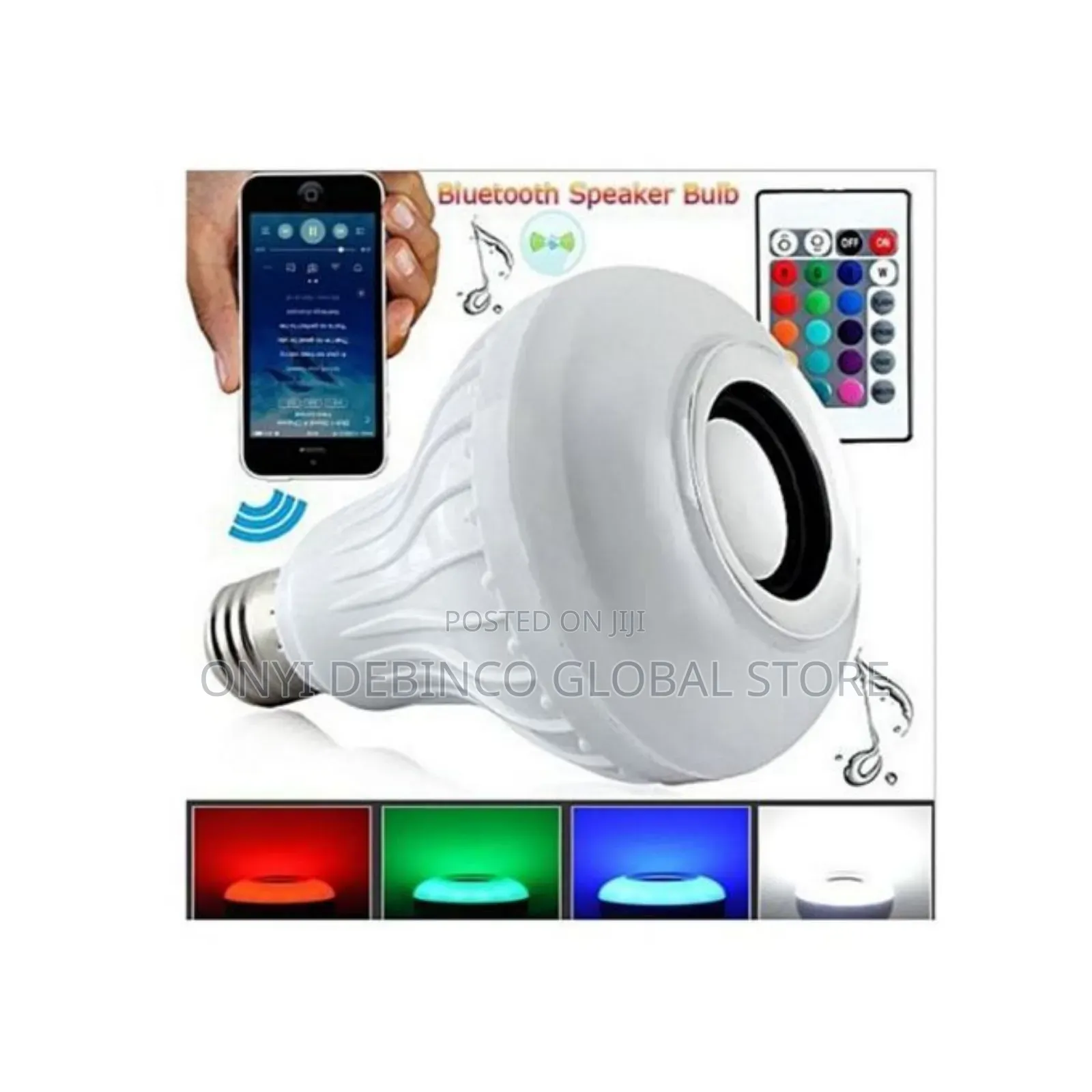 Bluetooth Speaker Electric Color Bulb (RGB+Remote Controlled