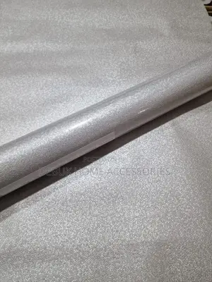 Glittering Plain Silver Wallpaper