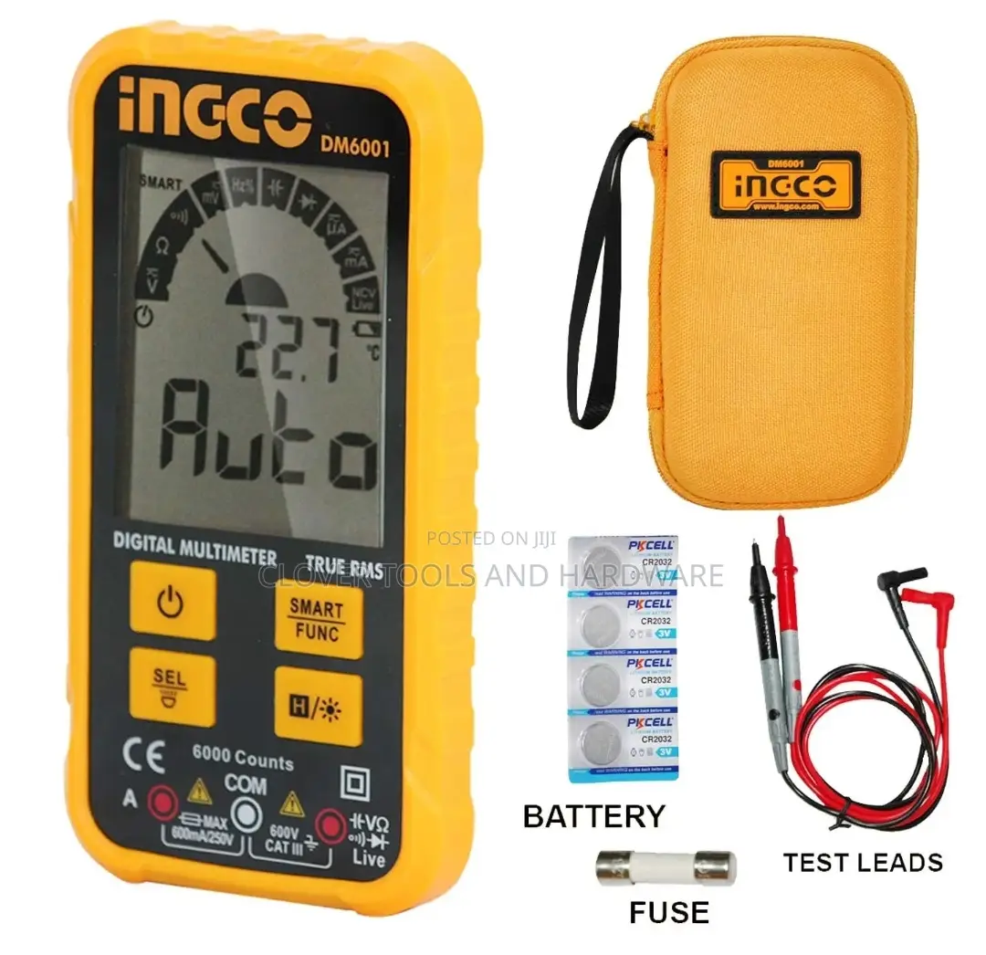 INGCO Digital Multimeter True RMS 6000 Counts