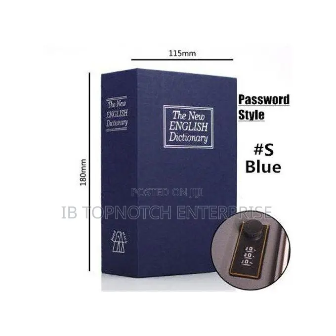 Storage Mini Safe Book Hide Secret Key Password Locker