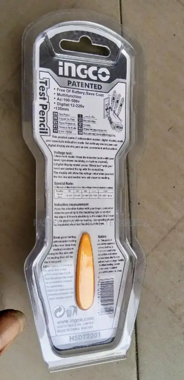 Ingco 135mm Patented Test Pencil (Advanced Electrical Test)