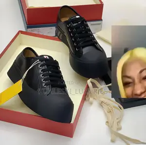 Photo - Original Marni Low Top Luxury Leather Sneakers Collections