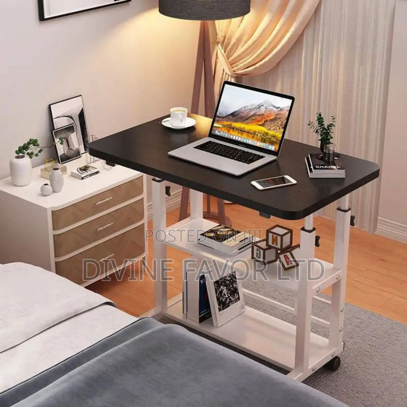 Adjustable Height Computer Desk for Office Use.