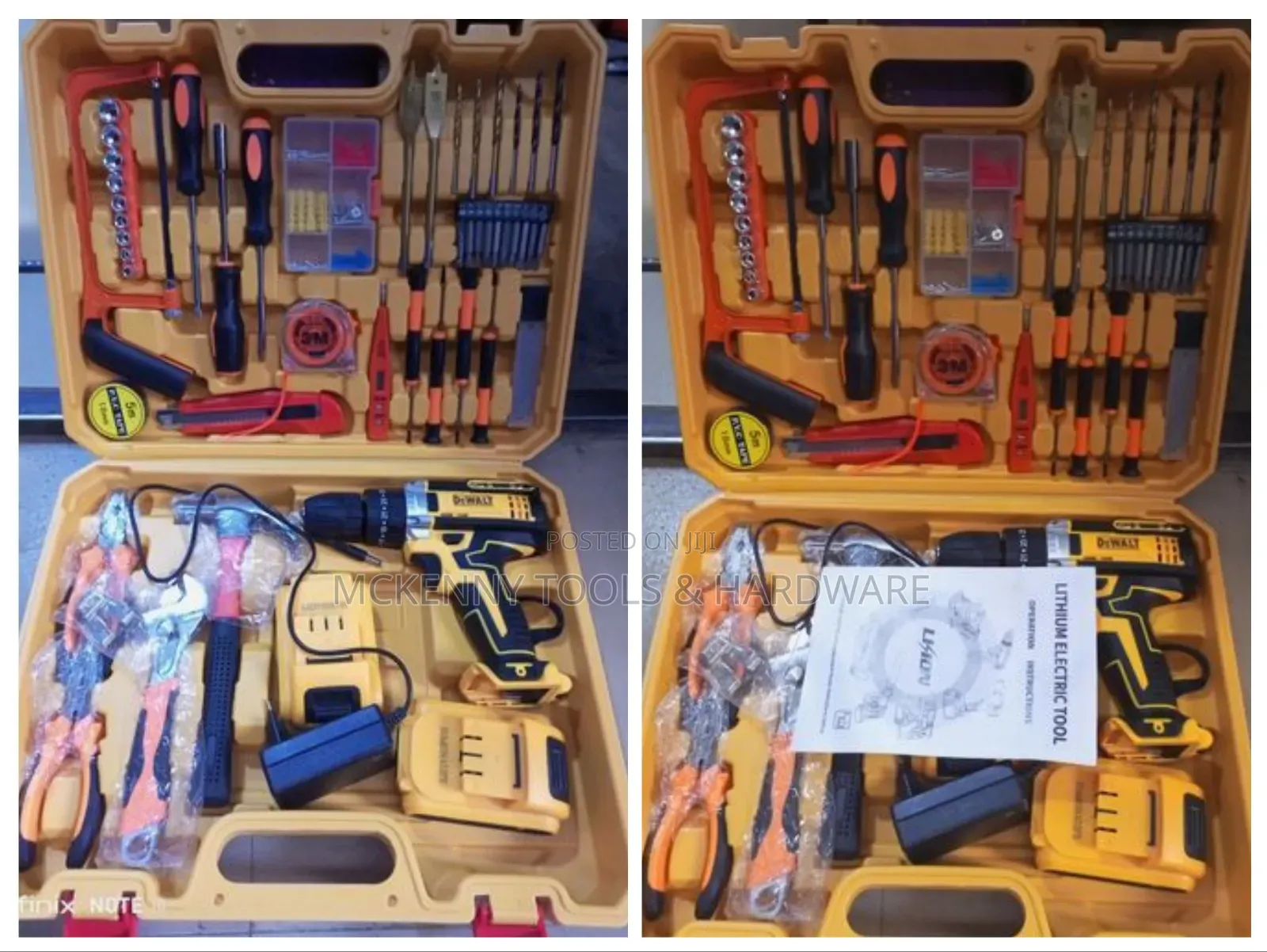 Dewalt Tools Box Kit Set With Cordless Battery Drill Machine