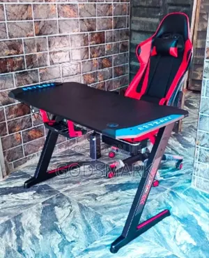 Gaming Table and Chair With Laad Light