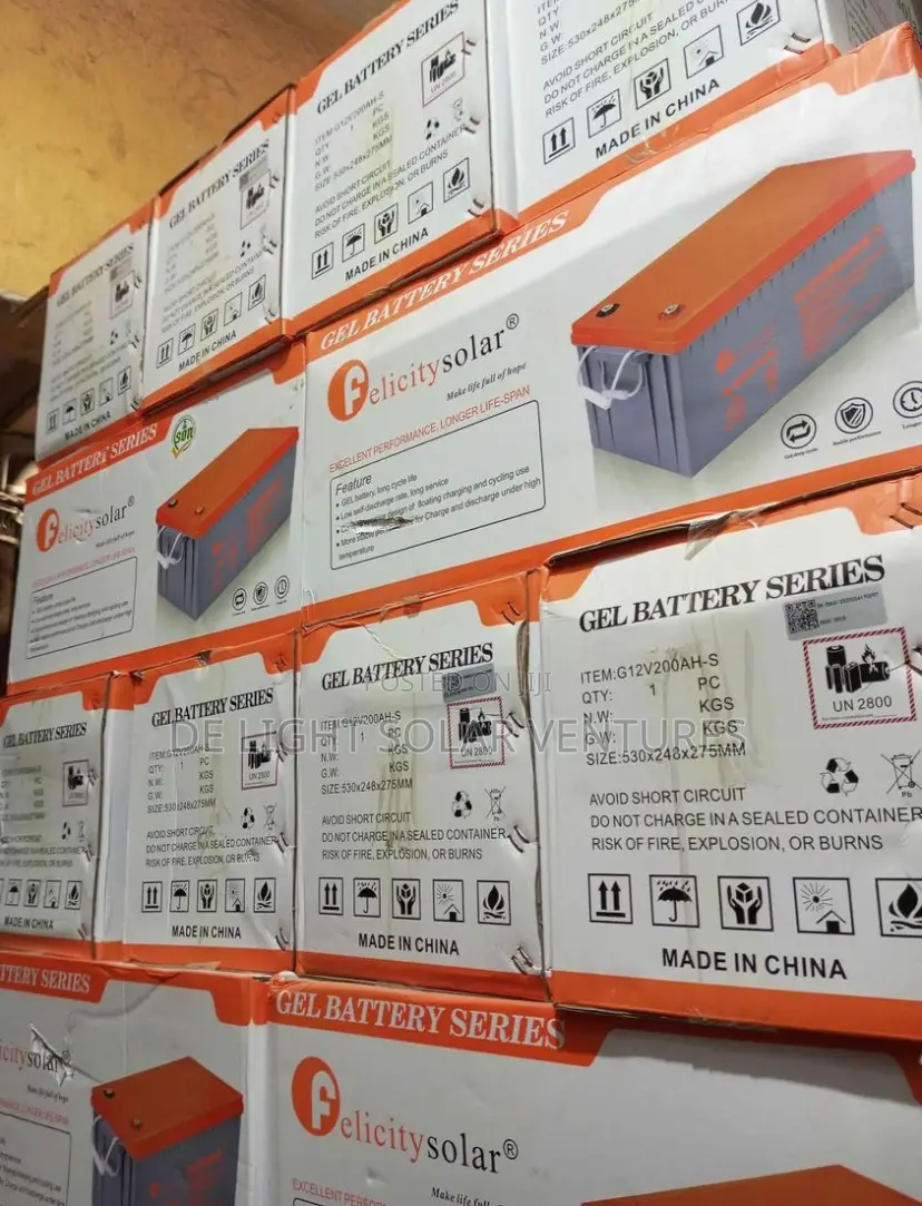 Felicity 200ah Dry Cell Batteries Available