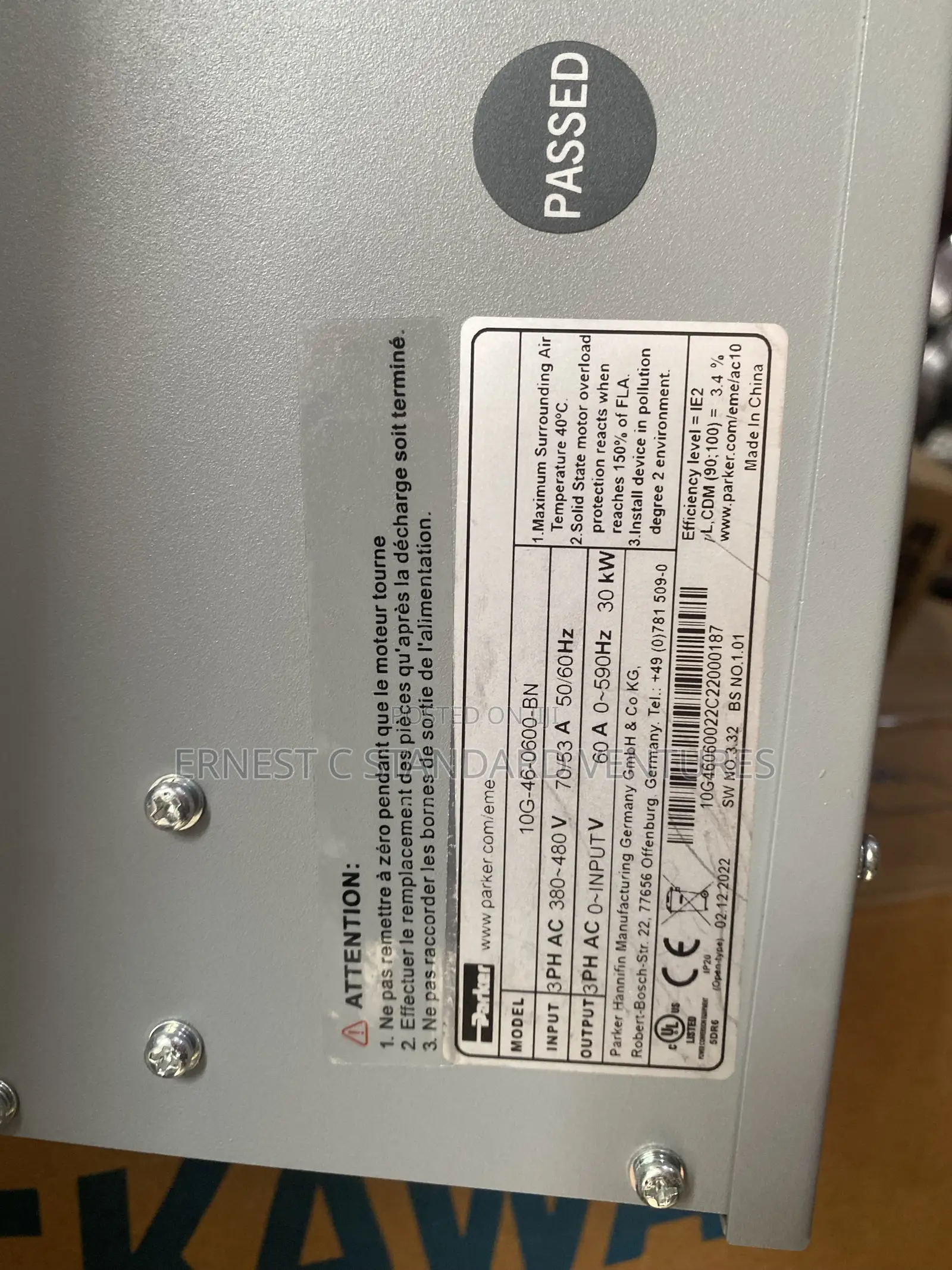 Variable Frequency Drive Parker 30kw / 40hp