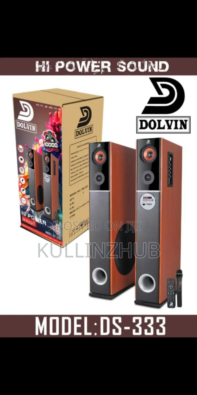 Dolvin 2.0 Bluetooth Tower Sound Speakers -Ds (333)
