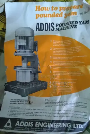Addis Pounded Yam Machine With 1hp Motor