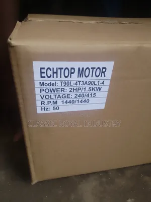Three Phase Electric Motor 2 HP 1440 RPM