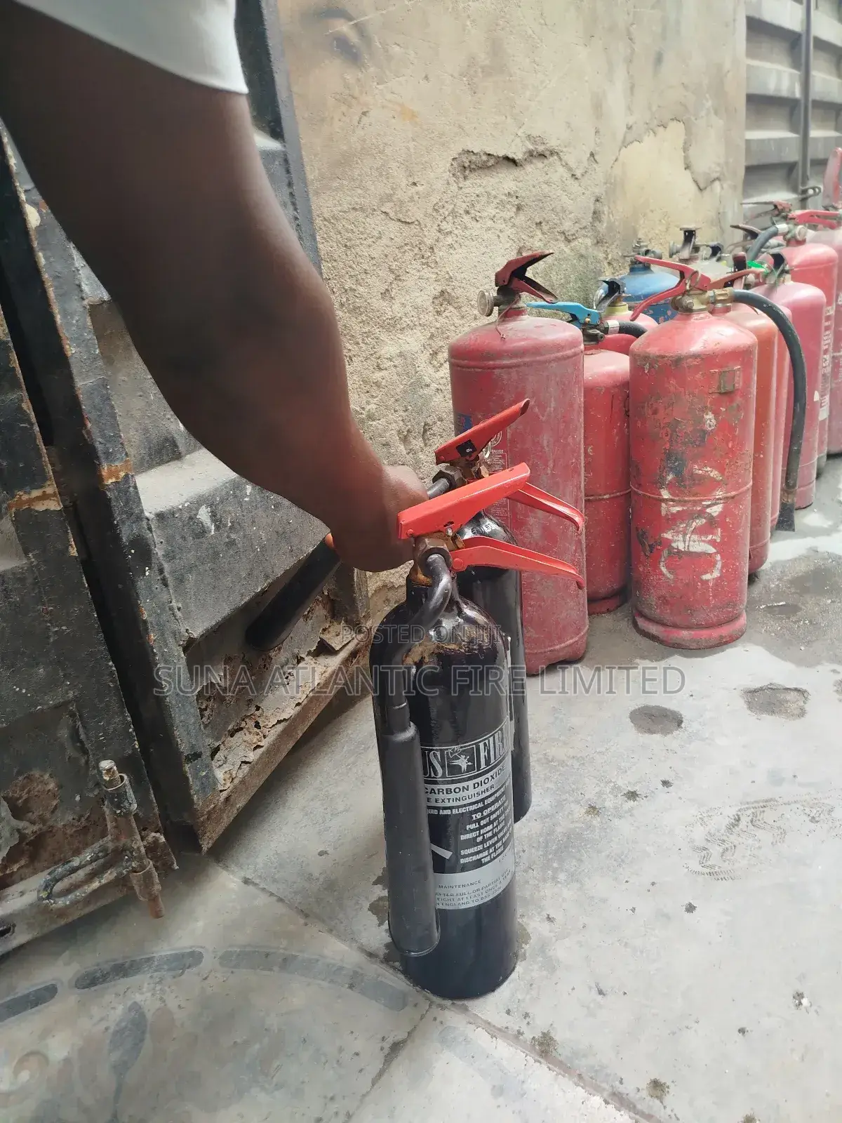 Refilling Fire Extinguisher in Lekki