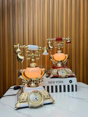 Vintage Telephone With Clock Light