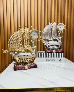 Bejeweled Ship Clock Decor