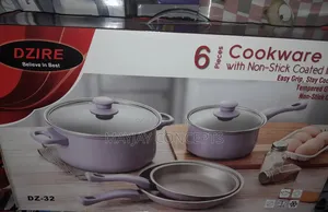 6pcs Dzire Non-Stick Coated Pot Frying Pans-2 Pots and 2pans