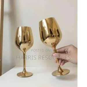 Golden Wine Glass Cup- 6pcs