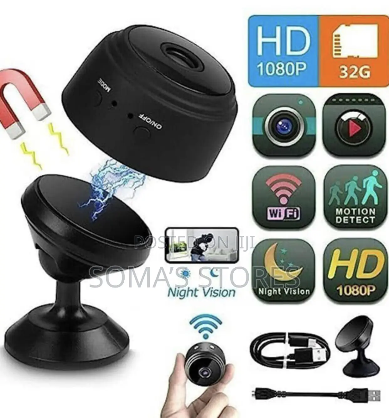 Wireless Mini Wi-Fi Rechargeable Camera