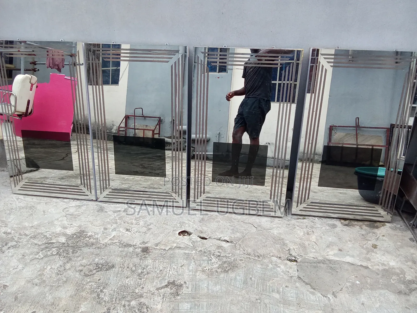 Salon Mirror With Tv and Light