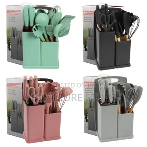 Silicone Cookware Spoon Set With Chopping Board
