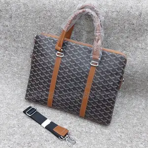 Mont Blanc Quality Luxury Men Genuine Leather Laptop Bag