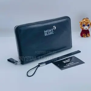 Mont Blanc Quality Luxury Men Genuine Leather Purse