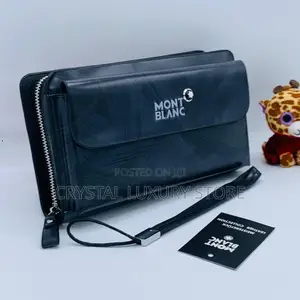 Mont Blanc Quality Luxury Men Genuine Leather Bag