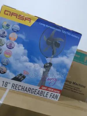 The New Qasa 18 Inches Standing Fan-Rechargeable