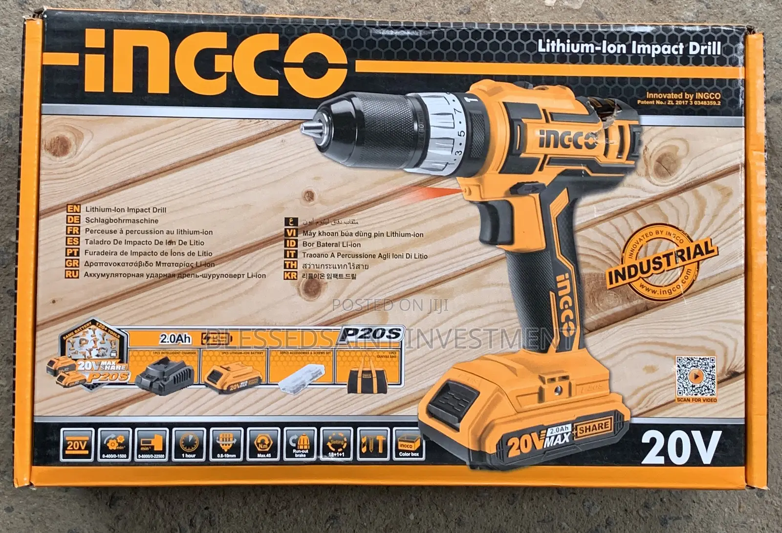 Ingco Lithium-Ion Impact Drill Iron Chuck
