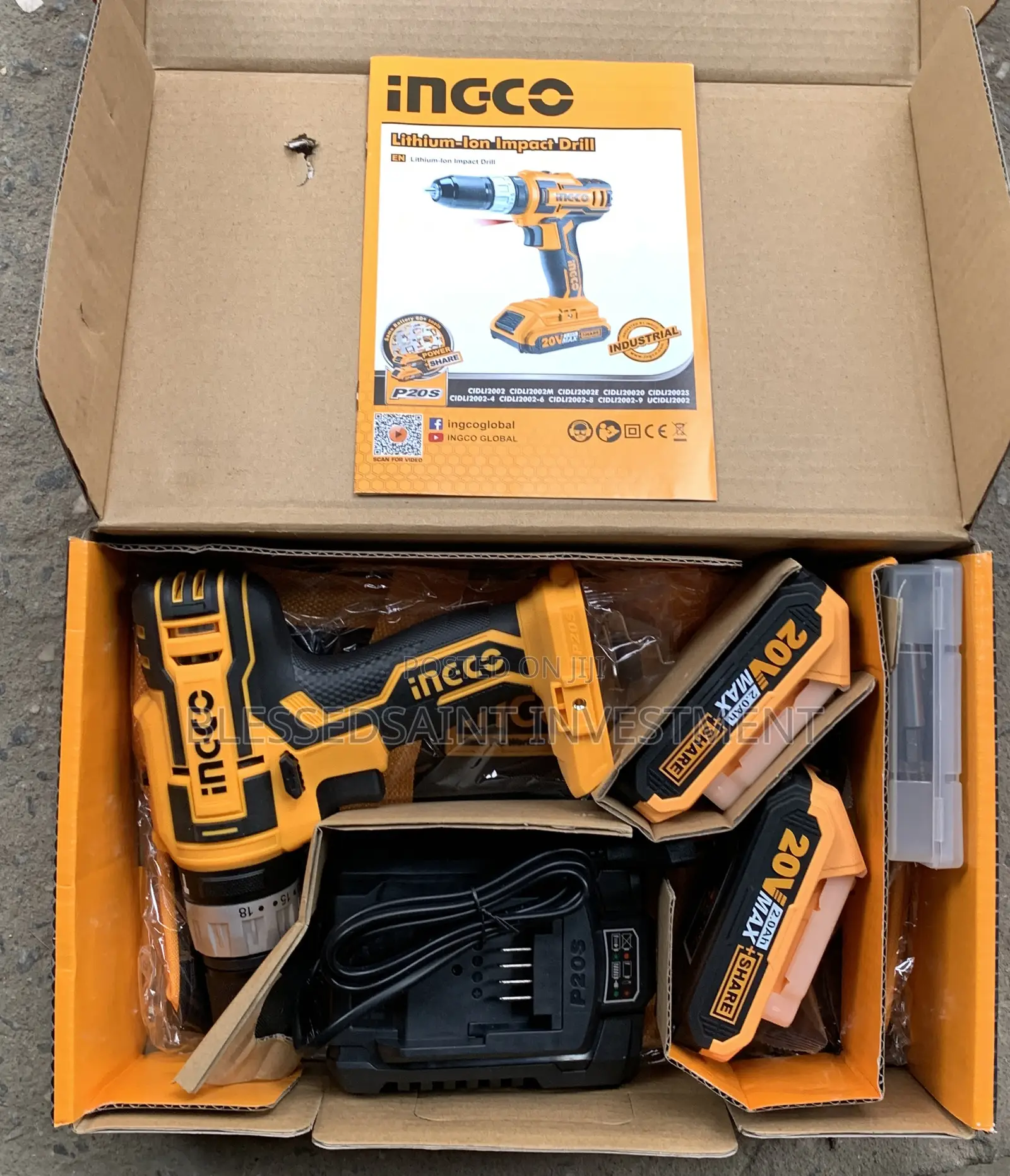 Ingco Lithium-Ion Impact Drill Iron Chuck