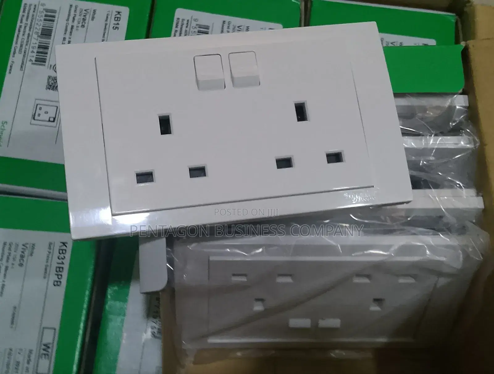 13ahms Double Wall Socket Switch