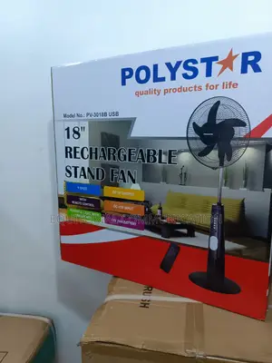Polystar High Capacity 18" Rechargeable Stand Fan Pv-3018