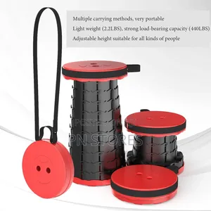 Portable Adjustable Height Folding Telescopic Stool