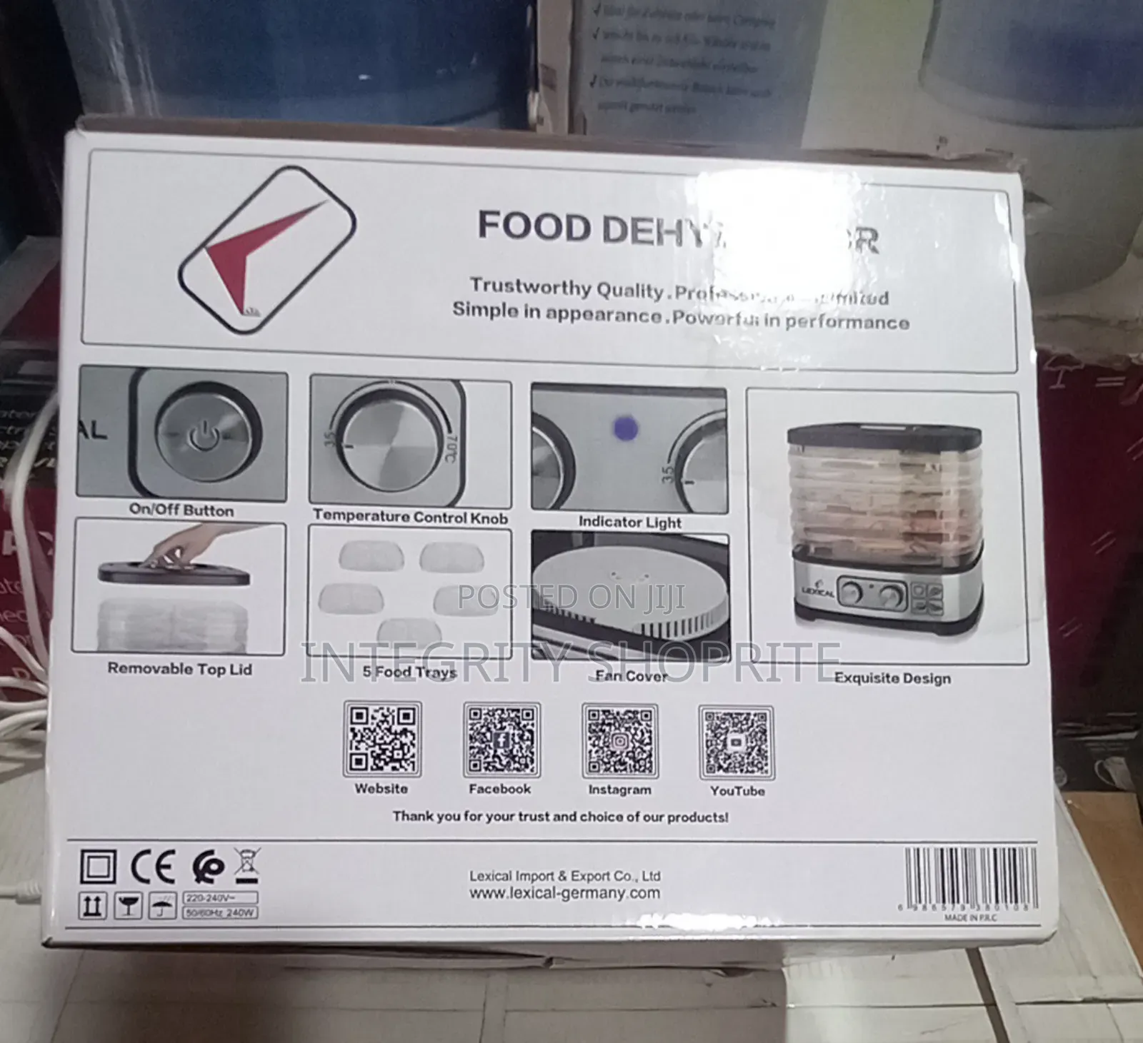 Lexical 5-Layer Household Food Dehydrator Machine