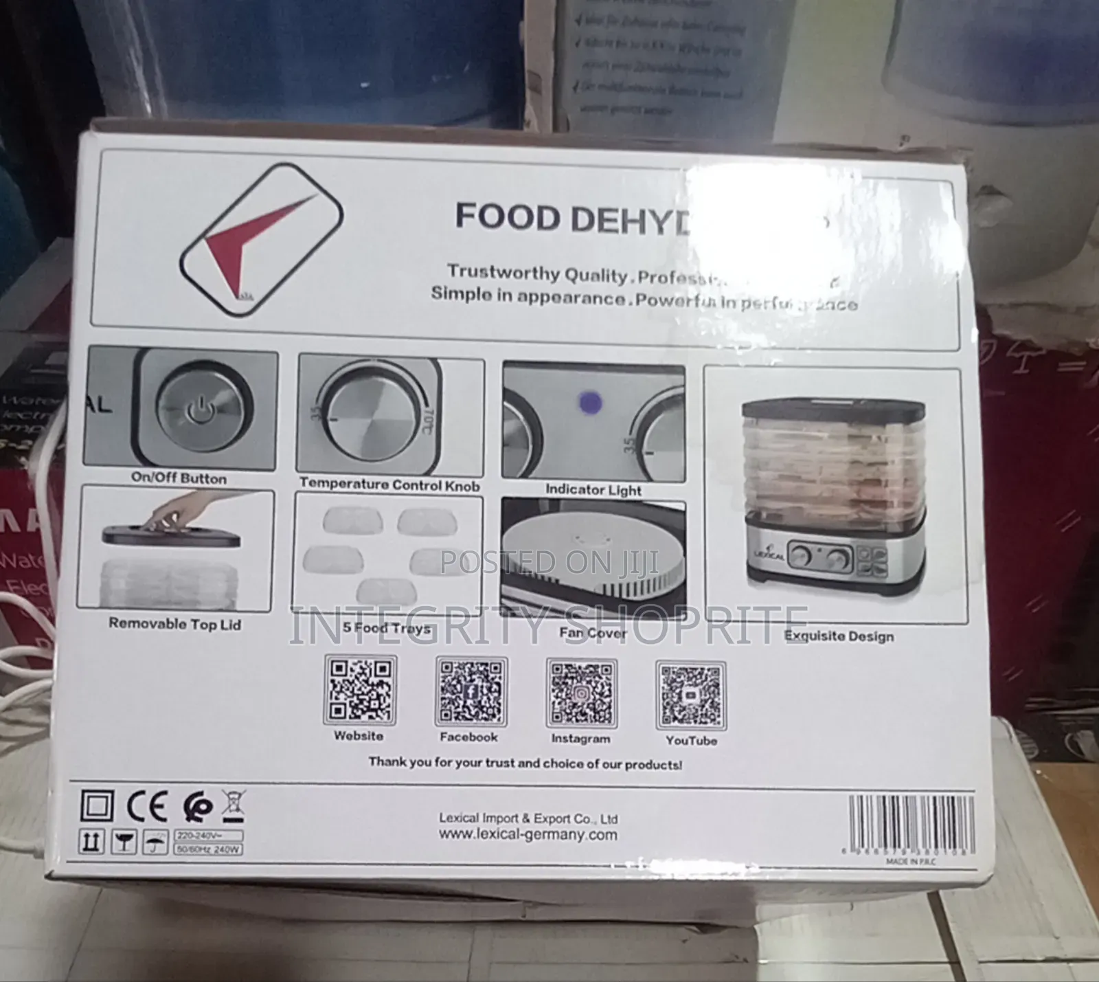 Lexical 5-Layer Household Food Dehydrator Machine