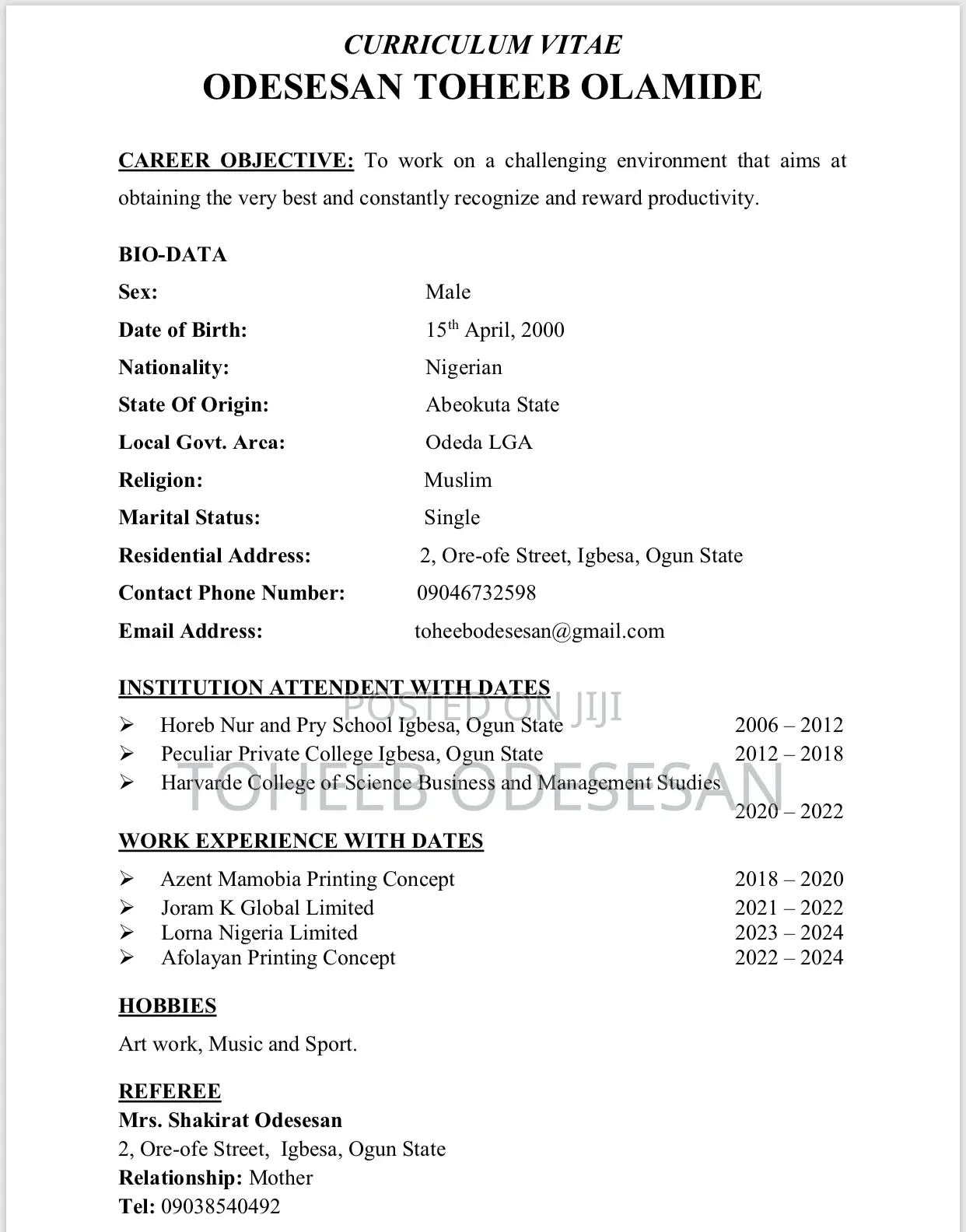 Bottle Water Production Manager