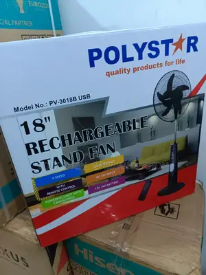 Polystar Fast Charging Rechargeable 18" Stand Fan Pv-3018b