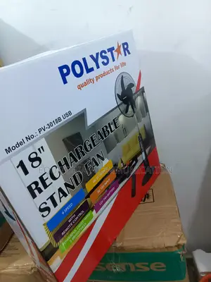 Polystar Quiet Operation Rechargeable 18" Stand Fan Pv-3018b