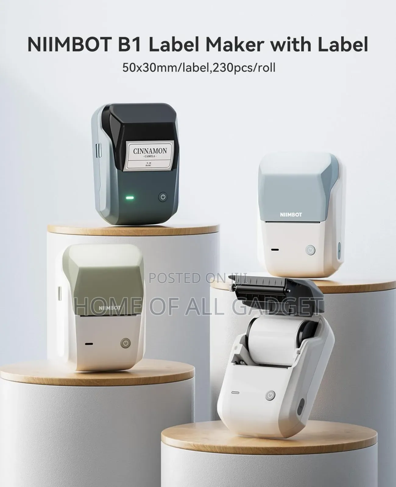 NIIMBOT B1 Bluetooth Portable Label Printer Inkless