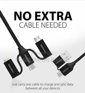 Promate Pentapower 6-in-1 Hybrid Multi-Connector Cable