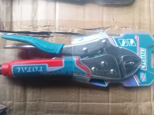 Total Curved Jaw Locking Plier 10''inches With Rubber Inhand